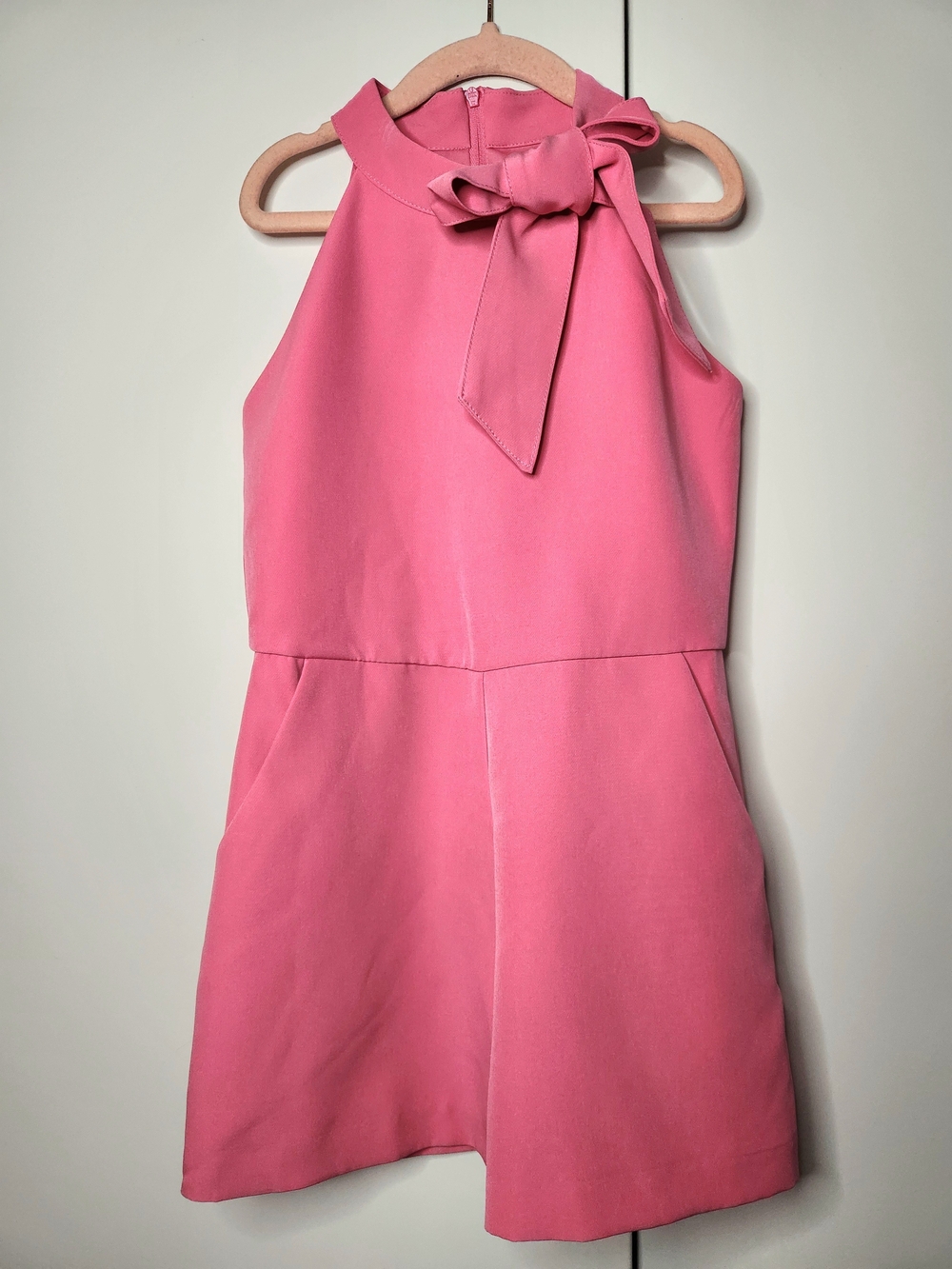 GB Girls Pink Bow Halter Romper Shorts